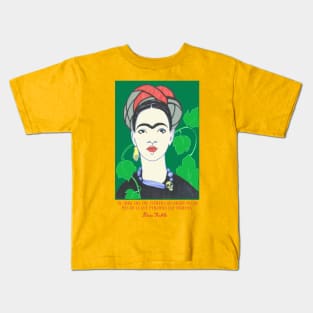 Frida Kahlo quote “Al final del día podemos aguantar mucho más de lo que pensamos que podemos” Kids T-Shirt